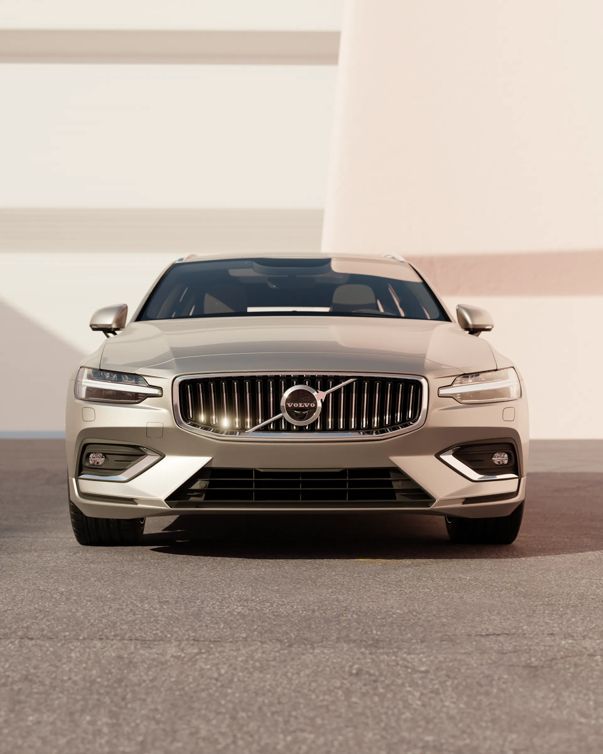 Volvo V60 3D render, alternate angle