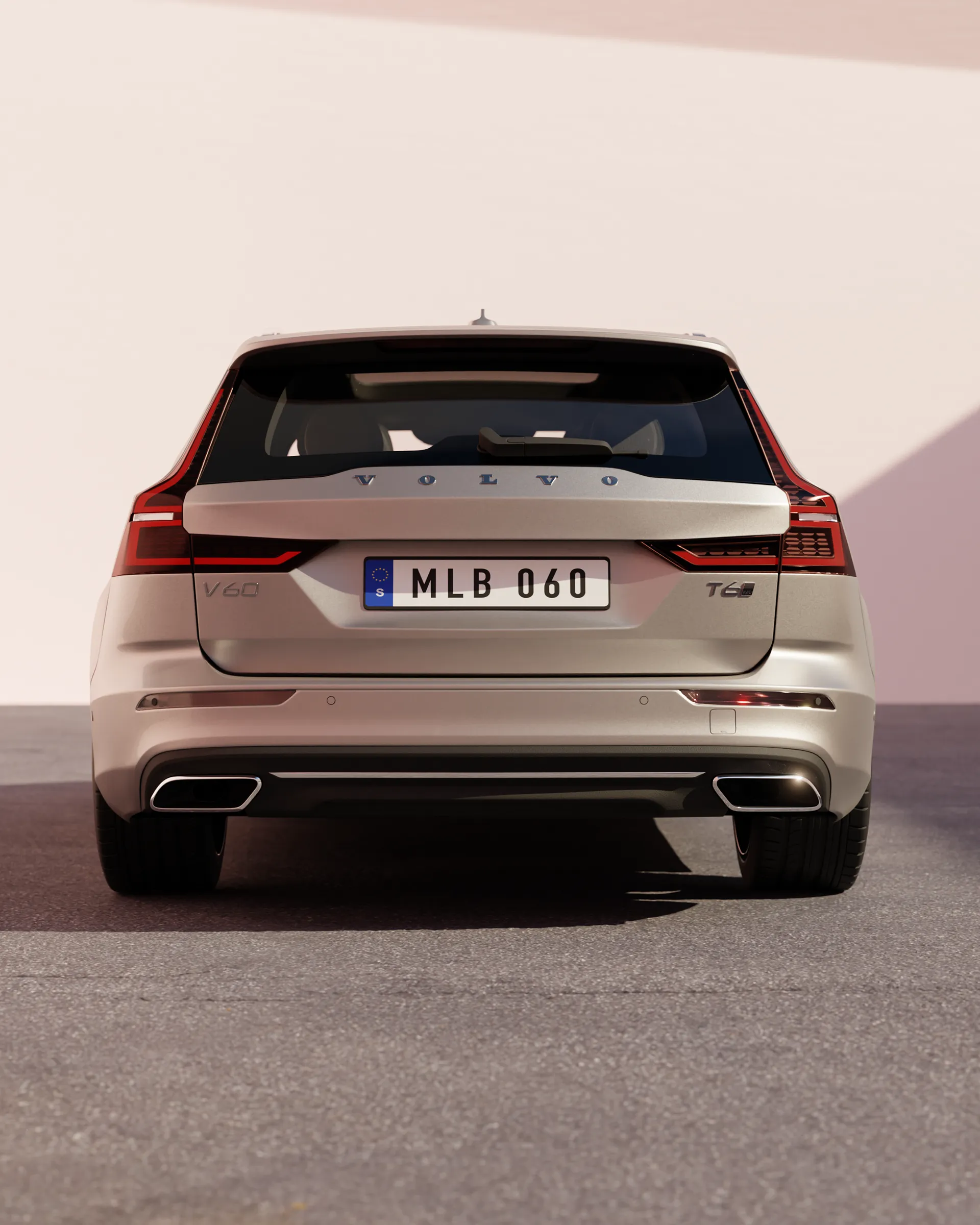 Volvo V60 3D render, detail shot